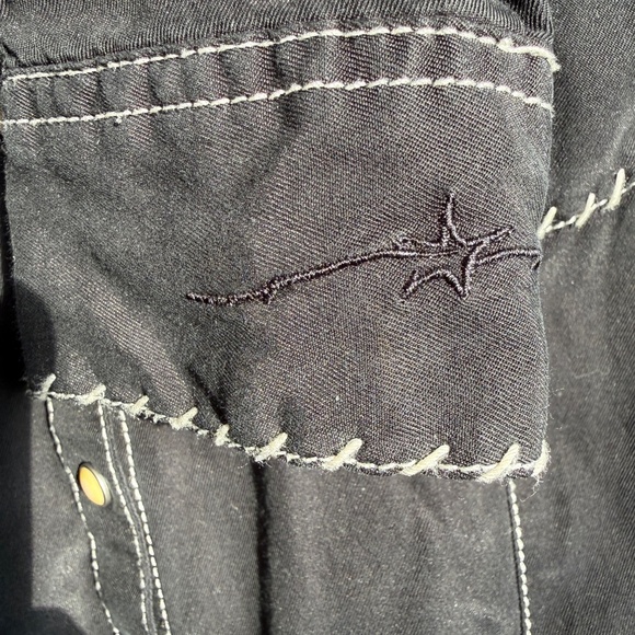 VTG Ryan Michael Western Long Sleeve Pearl Snap Button Woman SZ S Silk Blend - Picture 9 of 16